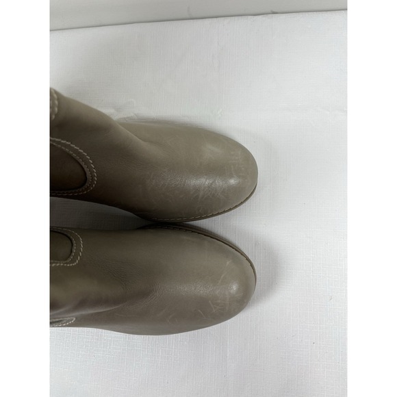 Timberland Womens 8.5 Earthkeepers Ankle Taupe Leather Boots Heel Bootie 28654M - Picture 8 of 16